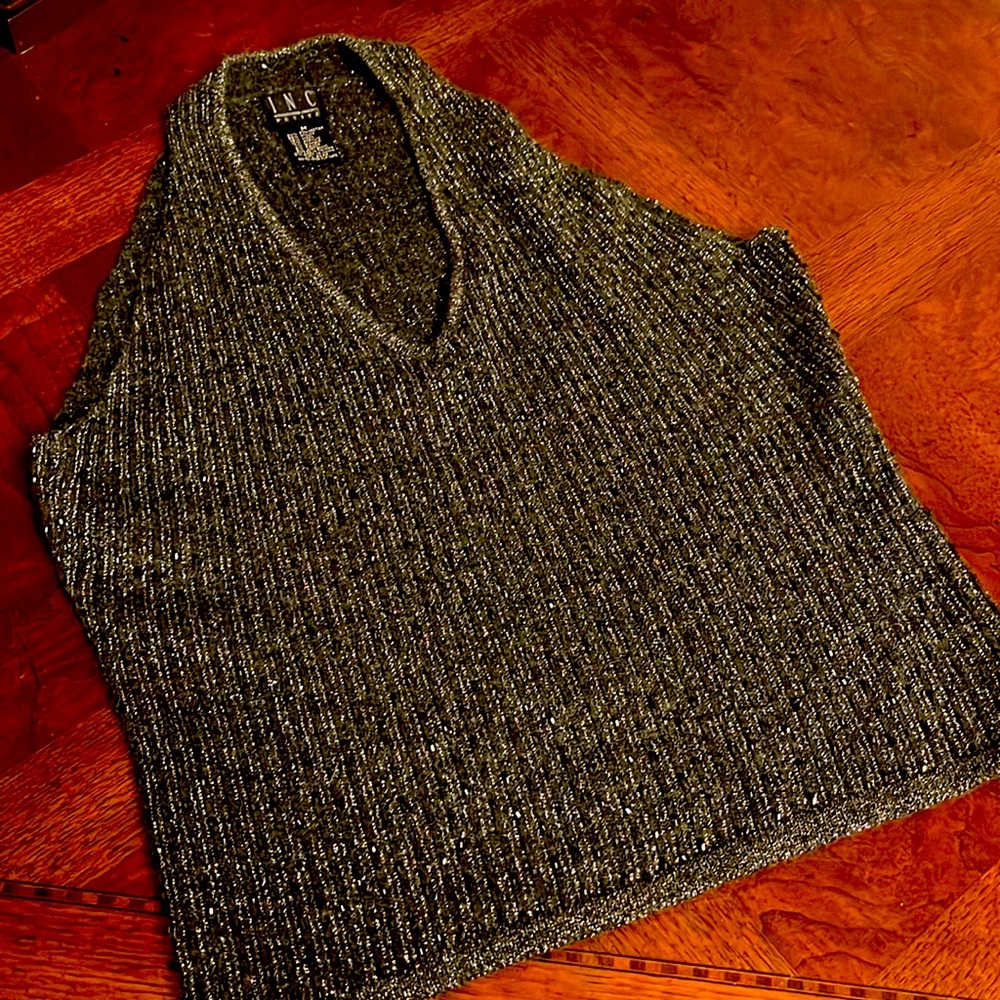 Inc sweater tank with stones